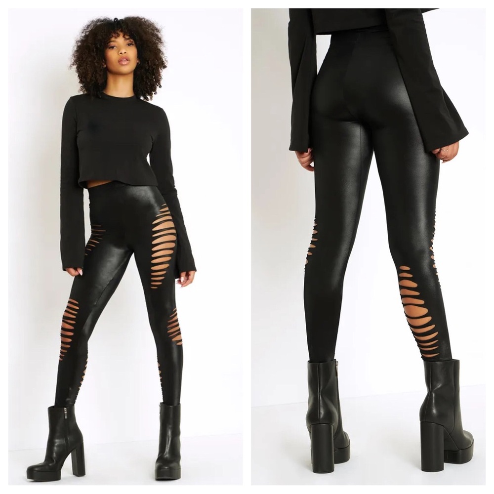 Black Milk Clothing Shredded HW Leggings in size M